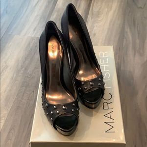 Black Studded Marc Fisher Heels